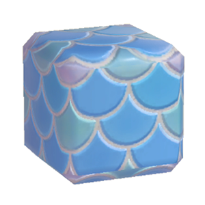 Blue Colorful fish-scale tiling