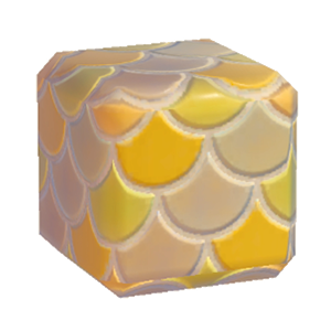 Yellow Colorful fish-scale tiling