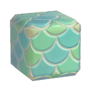 Aquamarine Colorful fish-scale tiling