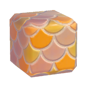Orange Colorful fish-scale tiling