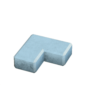 Cyan Concrete border (corner)