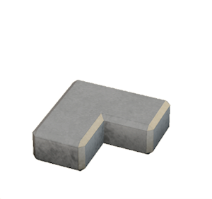 Black Concrete border (corner)