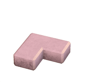 Pink Concrete border (corner)