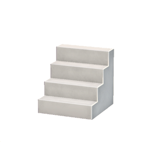 White Concrete steps