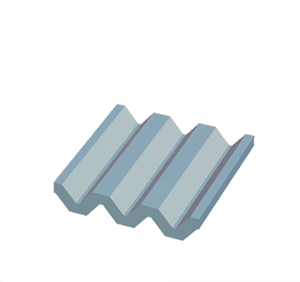 Cyan Corrugated metal