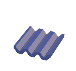 Navy Corrugated metal