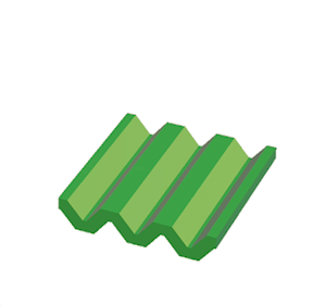 Green Corrugated metal