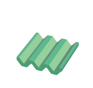 Aquamarine Corrugated metal