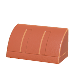 Red Curved eave