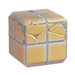 Yellow Damaged glossy tiling