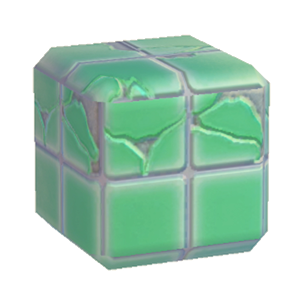 Green Damaged glossy tiling