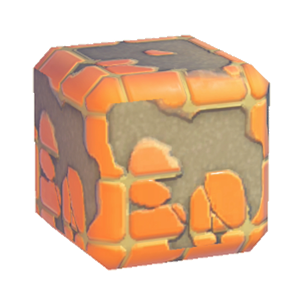 Orange Damaged mosaic tiling