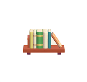 Red Decorative bookshelf