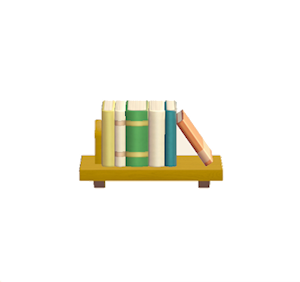 Yellow Decorative bookshelf