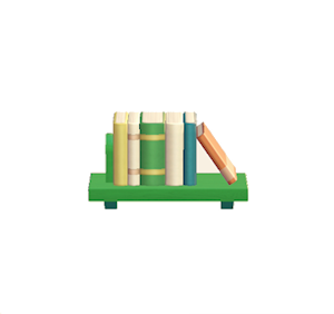 Green Decorative bookshelf