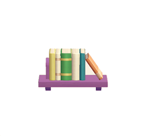 Purple Decorative bookshelf
