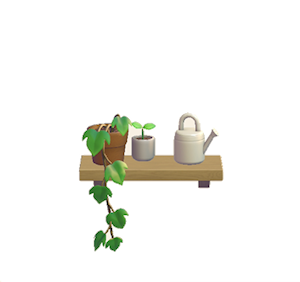 None Decorative plant shelf