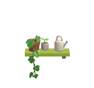 Lime Decorative plant shelf