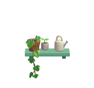 Aquamarine Decorative plant shelf