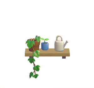 Blue Decorative plant shelf