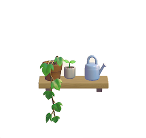 Cyan Decorative plant shelf
