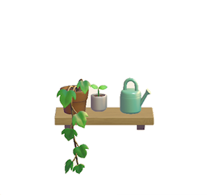 Aquamarine Decorative plant shelf