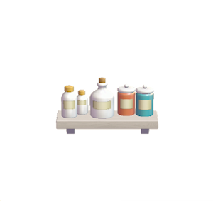 White Decorative storage shelf