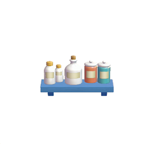 Blue Decorative storage shelf