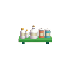 Green Decorative storage shelf