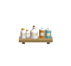 Orange Decorative storage shelf