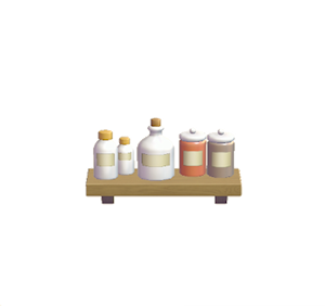 Beige Decorative storage shelf