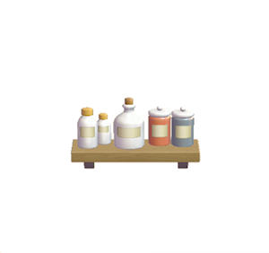Gray Decorative storage shelf