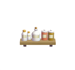 Yellow Decorative storage shelf