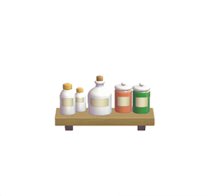 Green Decorative storage shelf