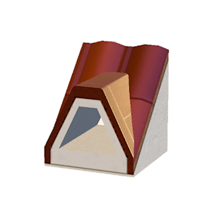 Red Dormered brick roof