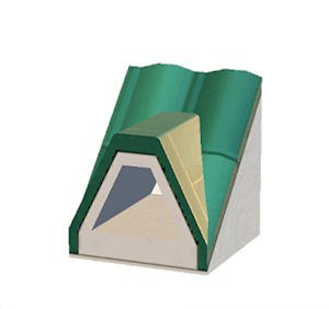 Aquamarine Dormered brick roof