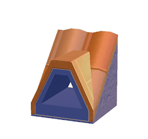 Navy Dormered brick roof