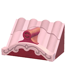 Pink Fancy wavy roof decoration