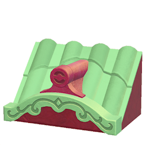 Green Fancy wavy roof decoration