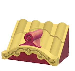 Orange Fancy wavy roof decoration