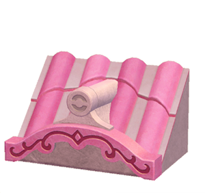 Pink Fancy wavy roof decoration