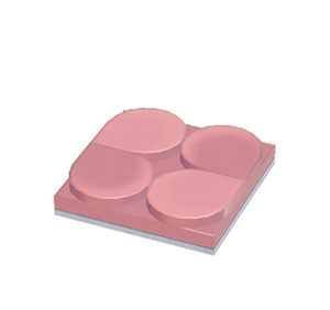 Pink Flat scale roof