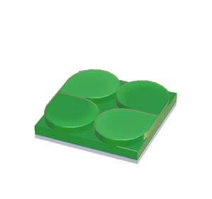 Green Flat scale roof