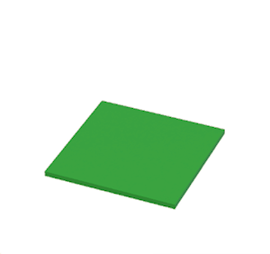 Green Flat tent roof