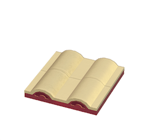 Brown Flat wavy roof