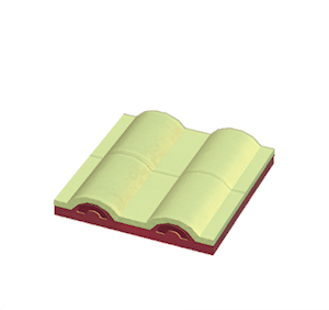 Lime Flat wavy roof