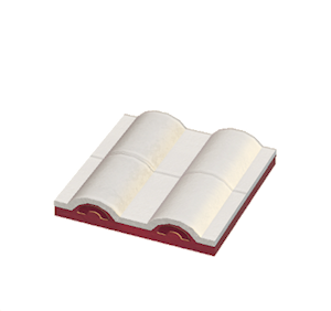 White Flat wavy roof