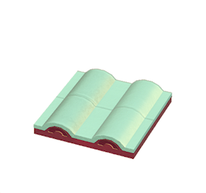 Aquamarine Flat wavy roof