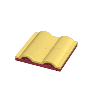 Orange Flat wavy roof