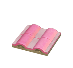 Brown Flat wavy roof